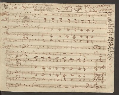 The Opening of the Autograph Manuscript of Mozart